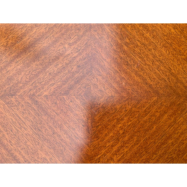 Brown Contemporary Side Table With Cast Bronze Fluted Molding For Sale - Image 8 of 11