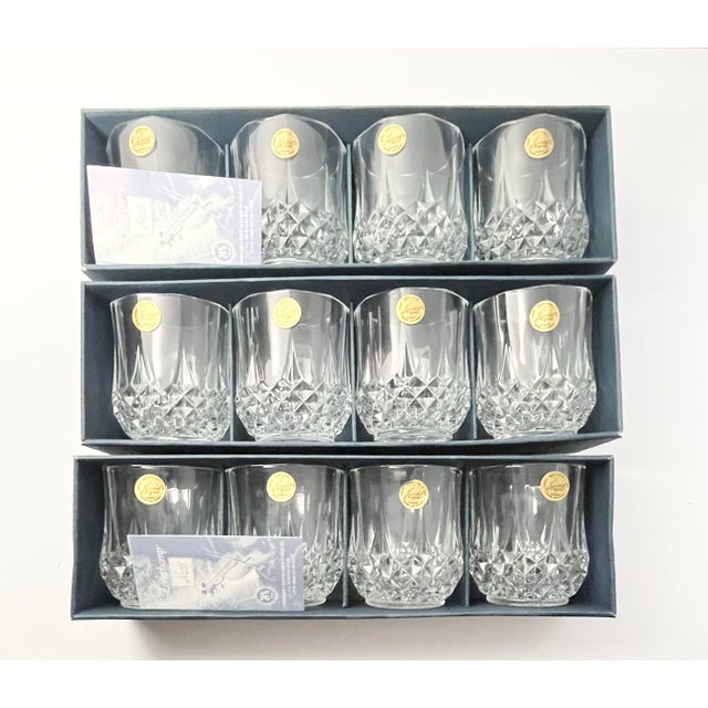 Glass Cristal D’Arques Longchamp Set of 12 Crystal Old Fashioned Tumbler Glasses For Sale - Image 7 of 8
