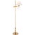 Modern J. Randall Powers by Visual Comfort Signature Hargett Bridge Arm Floor Lamp in Hand-Rubbed Antique Brass with Linen Shade For Sale - Image 3 of 3