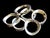 Metal Vintage Silverplate Modernist Napkin Rings, Set of 6 For Sale - Image 7 of 16