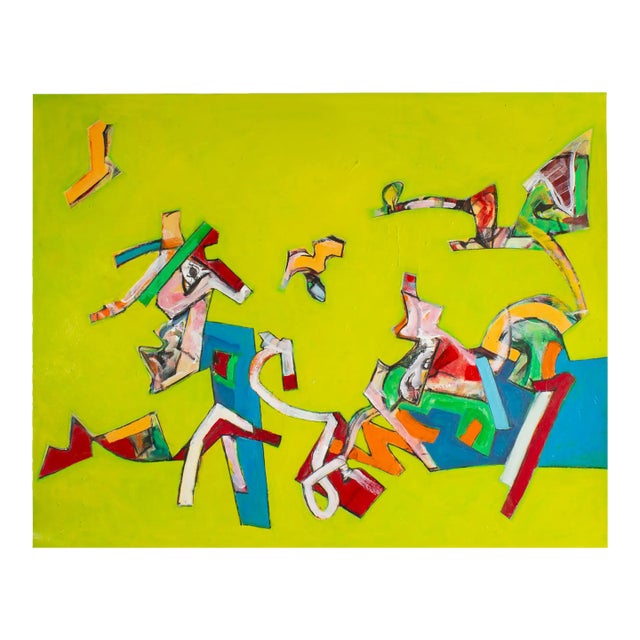 Abstract Mixed Media Painting by James L. Bruch For Sale