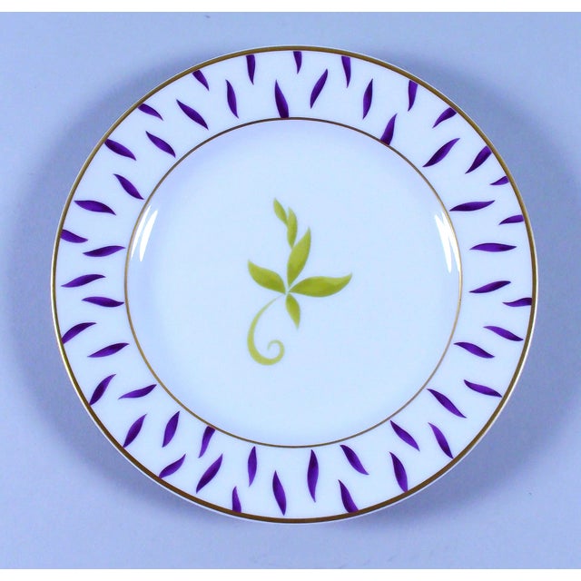 Limoges Bernardaud “Frivole” Bread Plates – Set of Seven (7). Designed by Hervé Van der Straeten, each plate features a...