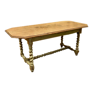 19th Century French Oak Barley Twist Dining Table