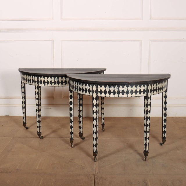 White English Painted Console Tables, Set of 2 For Sale - Image 8 of 8