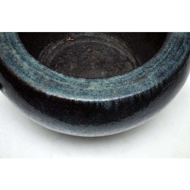 Chinese Antique Yixing Blue Flambe Glazed Stoneware Pot For Sale - Image 3 of 15