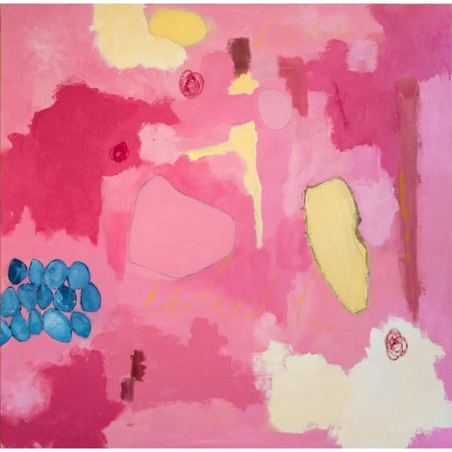 Play #9 Contemporary Original Abstract Pink Oil Painting For Sale
