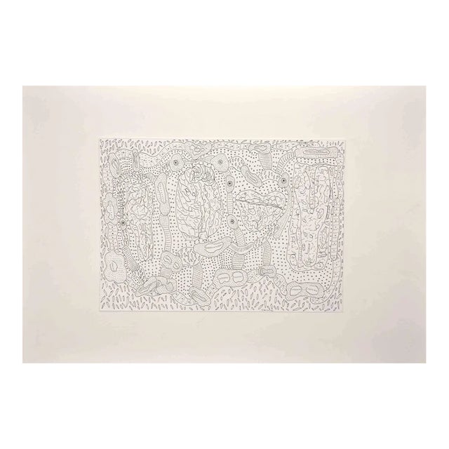 Maurizio Gracceva, Composition, Original Ink and Watercolor, 2010 For Sale