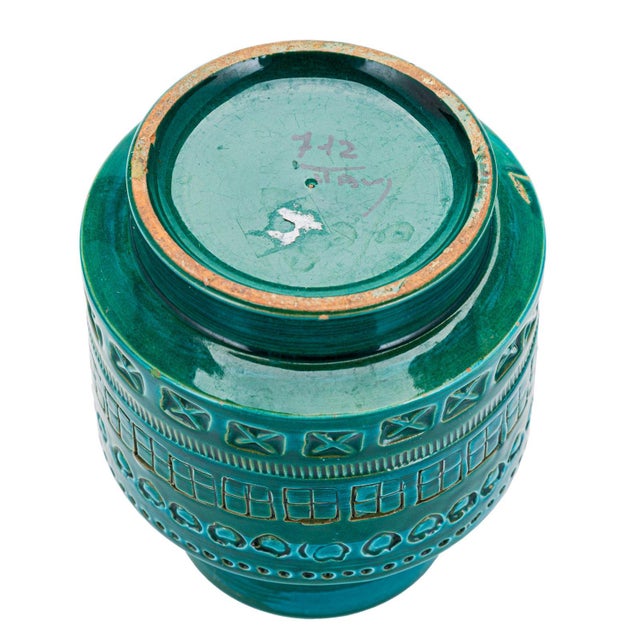 Ceramic Mid-Century Modern Ceramic Vase by Aldo Londi for Bitossi, 1960s For Sale - Image 7 of 8