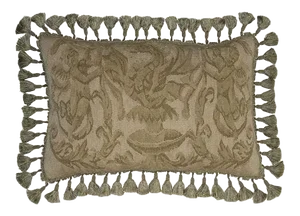 Aubusson Handwoven Throw Pillow