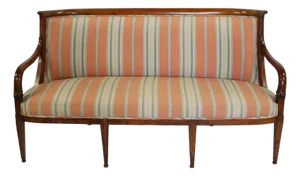 Swedish Neoclassical Biedermeier-Style Mahogany Settee, Circa 1830