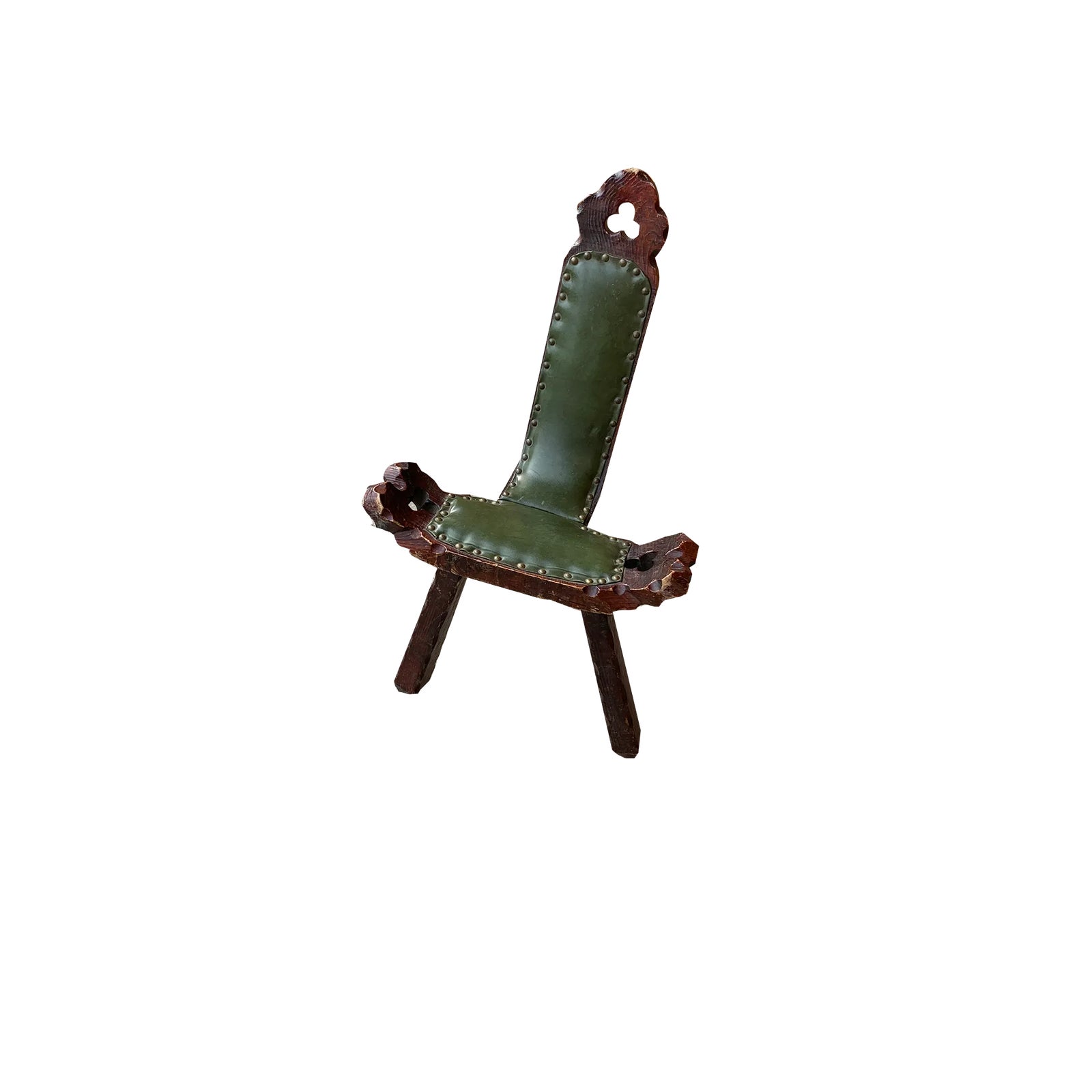 Spanish Brutalist Chair in Wood, 1960s | Chairish