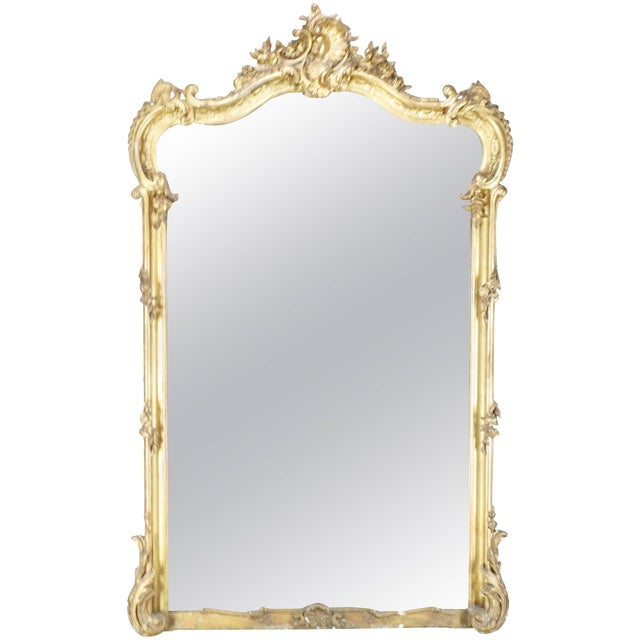 19th Century French Rococo Mirror For Sale