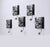 A unique and highly decorative set of five space age Italian wall mounted coat hooks, manufactured during the 1970s. Each...