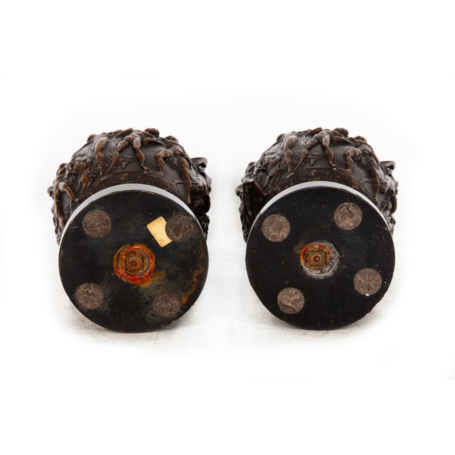 Pair of French Grand Tour Antique Bronze “Townley” Vases Urns Circa 1870 For Sale - Image 18 of 18