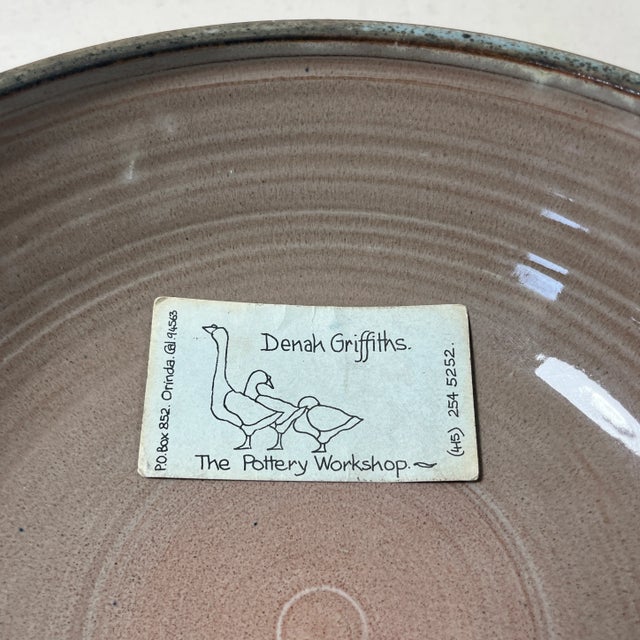 Vintage Art Pottery Bowl by Denah Griffiths For Sale - Image 11 of 12