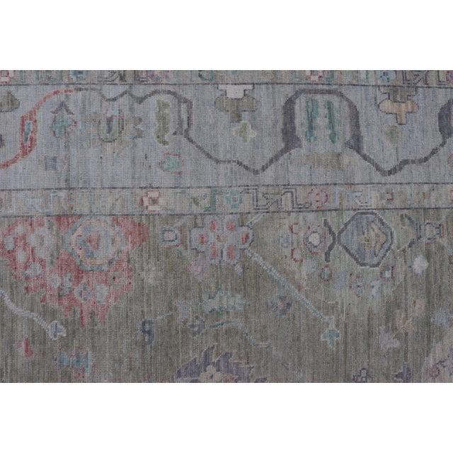 Keivan Woven Arts Hand-Knotted Transitional Neutral Oushak Rug 9'1 X 12'0 For Sale - Image 9 of 15