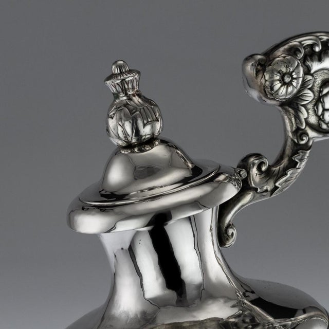 Silver Antique Japanese Solid Silver Wine Jug by from Sadajiro & Musashiya, 1890s For Sale - Image 8 of 14