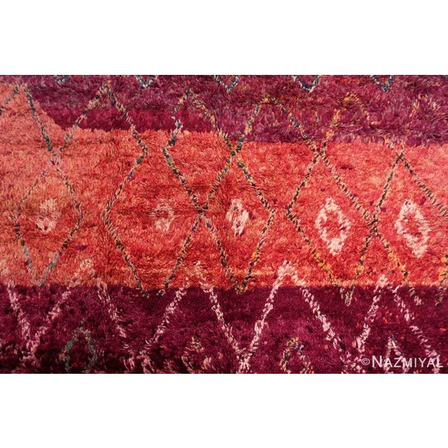 Mid 20th Century Nazmiyal Collection Vintage Moroccan Geometric Purple Rug For Sale - Image 5 of 6