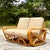 Vintage Coastal Four Strand Bent Rattan Loveseat After Frankl For Sale - Image 9 of 9
