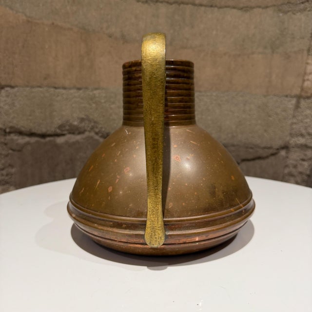 Art Deco Watering Can Manufactured by Siam Copper Pitcher For Sale In San Diego - Image 6 of 13
