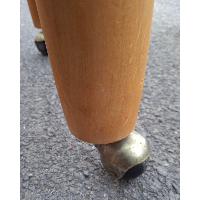 20th Century American Maple Chess-Top Rolling Chopping Block For Sale - Image 12 of 14