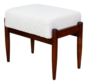 Cream Bouclé Ottoman by Edmund Homa, 1970s