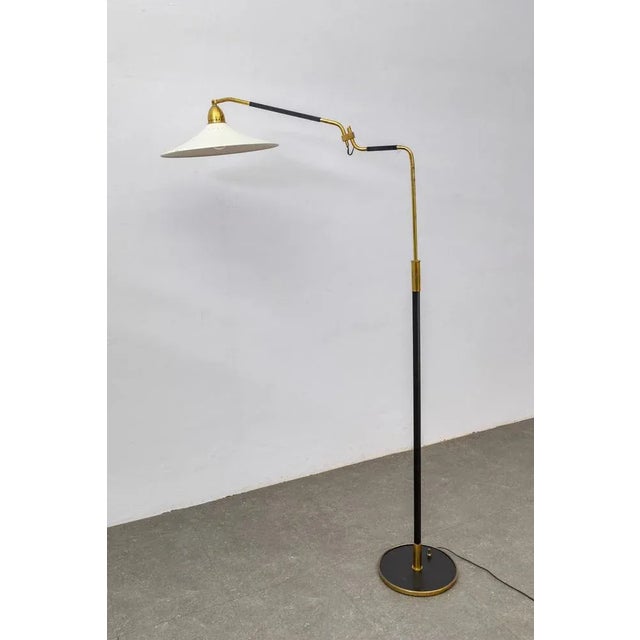 Mid-Century Modern Brass Floor Lamp, Italy, 1950s For Sale - Image 3 of 11