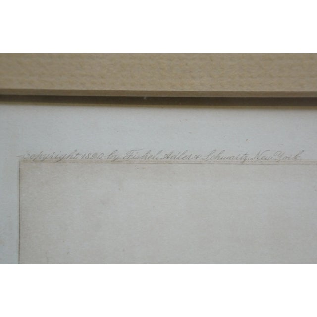 Antique Ernest C Rost Country Lake House Cottage Canoe Landscape Etching 39" For Sale - Image 4 of 12