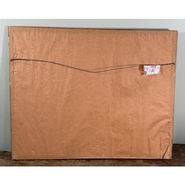 Red Vintage Abstract Expressionist William Ross Abrams Blue Trees II Abstract Color Lithograph For Sale - Image 8 of 8