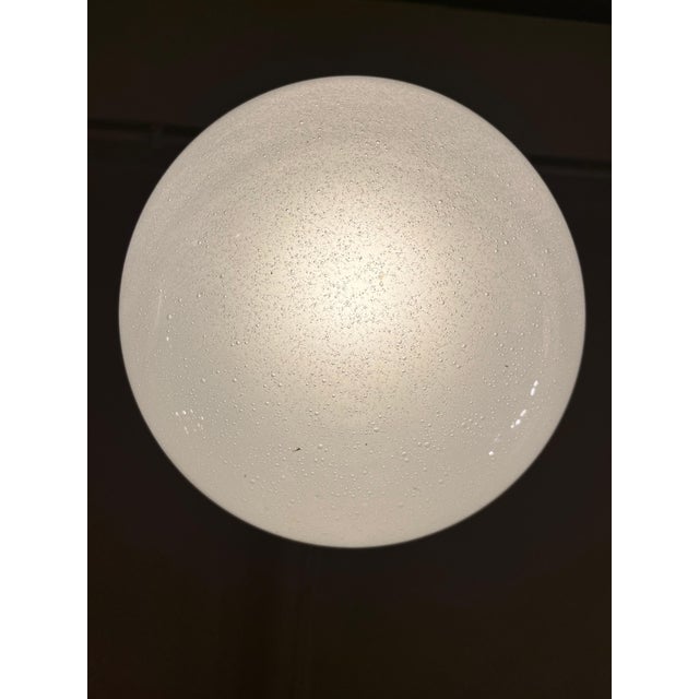 Archimede Seguso Hand-Blown Pulegoso Murano Glass Globe Suspension in the style of Archimede Seguso For Sale - Image 4 of 9
