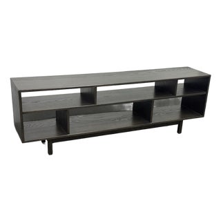 Room & Board Dahl Media Shelving With Charcoal Stain For Sale