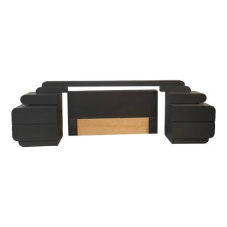 Postmodern Queen Headboard With Nightstands For Sale