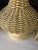Gorgeous Impressive Mid Century Ceramic Table Lamps Pair in Basketweave. 24” tall to socket x 8” at center. No makers marks .