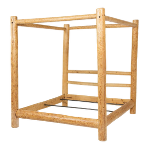 Vintage Adirondack Log King Bed
