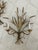 Vintage Italian Wheat Sheaf Wall Sconces – Pair of Gilt Tole Metal Hollywood Regency Sconces - a Pair For Sale - Image 4 of 9