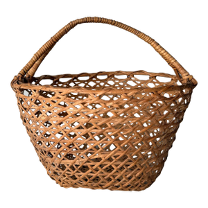 Mid 20th Century Japanese Bamboo Ikebana Flower Basket