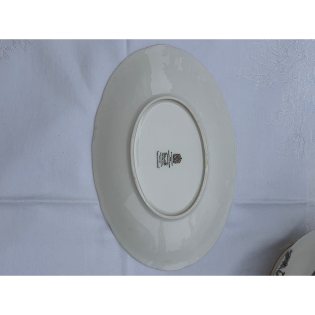 White Vintage Paragon "Tree of Kashmir" Bone China Gravy Boat & Underplate Set For Sale - Image 8 of 11