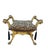 Gold Italian Giltwood Curule Stool With Leopard Print Cushion For Sale - Image 8 of 9