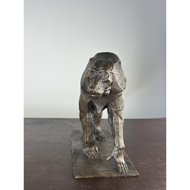 Bronze Baboon in the style of Rembrandt Bugatti for Bubian, 2000s For Sale - Image 6 of 13