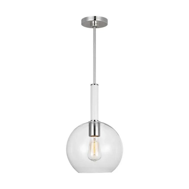 2020s Kate Spade by Visual Comfort Studio Monroe Round Pendant, Polished Nickel For Sale - Image 5 of 5