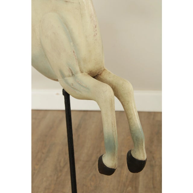 Off-white Reproduction Large Tin Horse Weathervane For Sale - Image 8 of 13