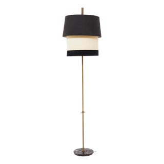 Floor Lamp in Marble and Brass attributed to Angelo Ostuni, 1960s For Sale