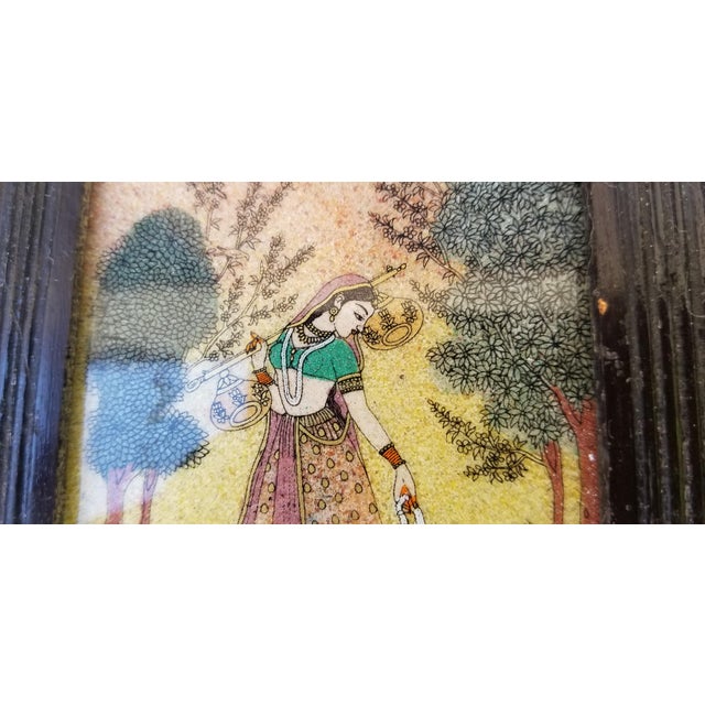 Antique Indian Reverse Painted Glass Miniature Paintings Chairish