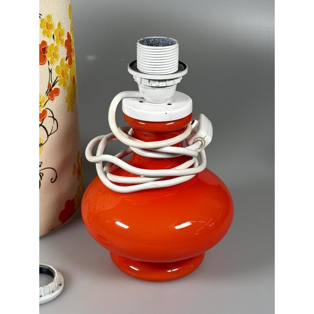Mid-Century Space Age Table Lamp in Glass, 1970s For Sale - Image 13 of 17