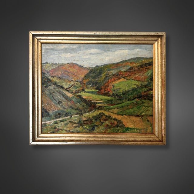 Paul Dahlen, View Into the Wisper Valley, 1934, Oil on Canvas For Sale - Image 9 of 9