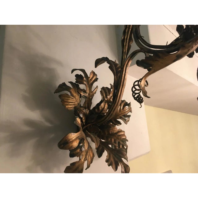 Vintage French Wrought Iron Sconces, 1940s, Set of 2 For Sale - Image 11 of 13