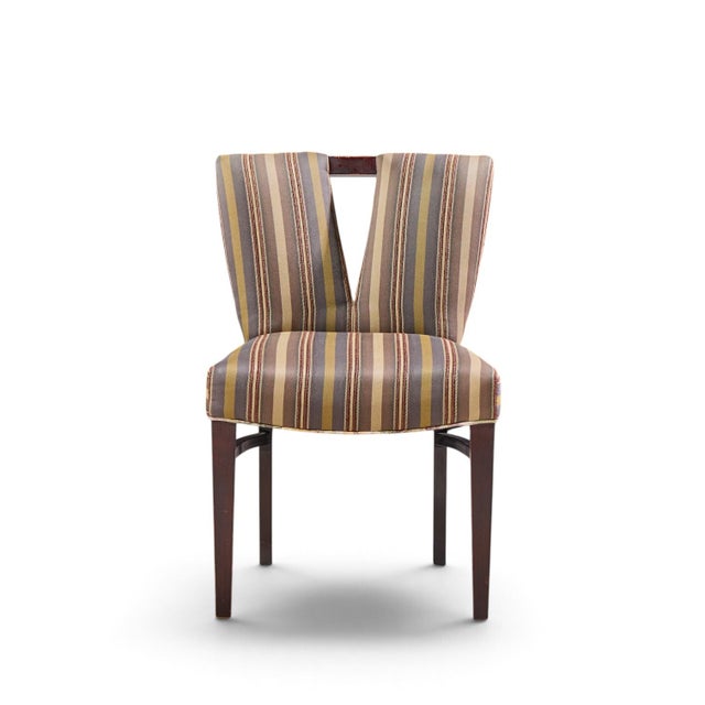Mid 20th Century Paul Frankl Corset Mid Century Mahogany Dining Chairs - Set of 6 For Sale - Image 5 of 17