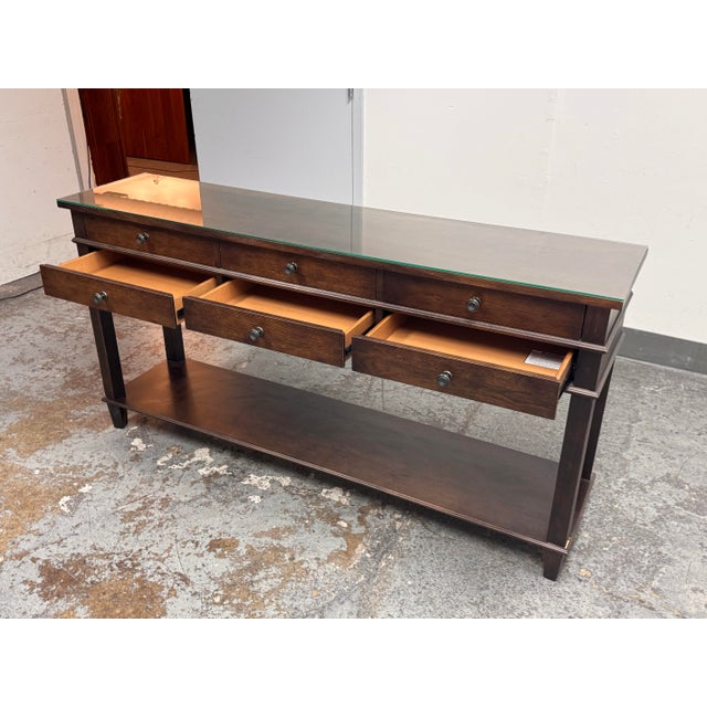 Bassett Furniture Bassett Furniture Six Drawer Console Table For Sale - Image 4 of 12