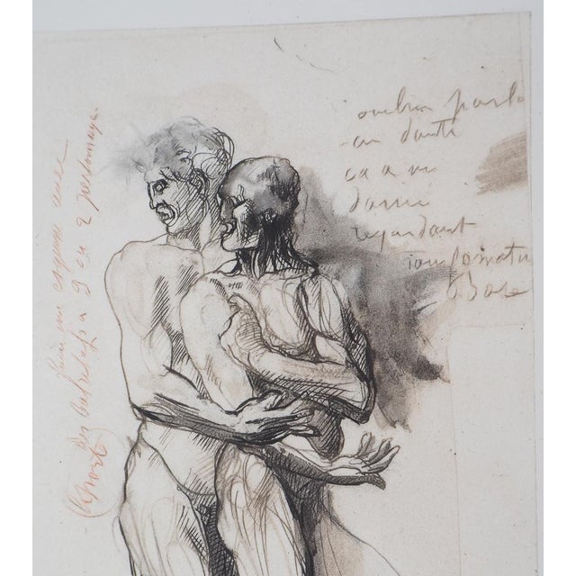After Auguste Rodin, Shadow Speaking to Dante, Engraving For Sale - Image 3 of 6