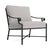 Brown Jordan Venetian Lounge Chair in Black Jade with Iron Stripe Cushions For Sale